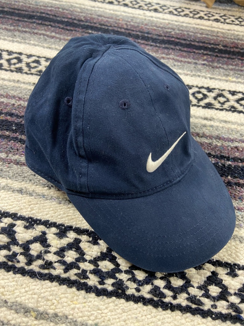 Nike Toddler Child Logo Swoosh Navy Blue Hat Cap Velcro Adjustable Boy Girl